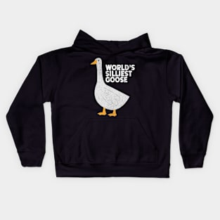 World's Silliest Goose Funny Hilarious Animal Sarcastic Sassy Kids Hoodie